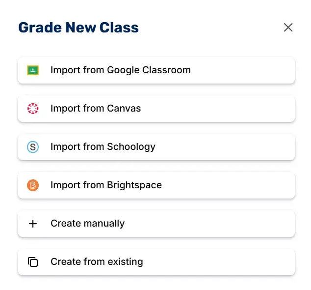 Grade New Class
